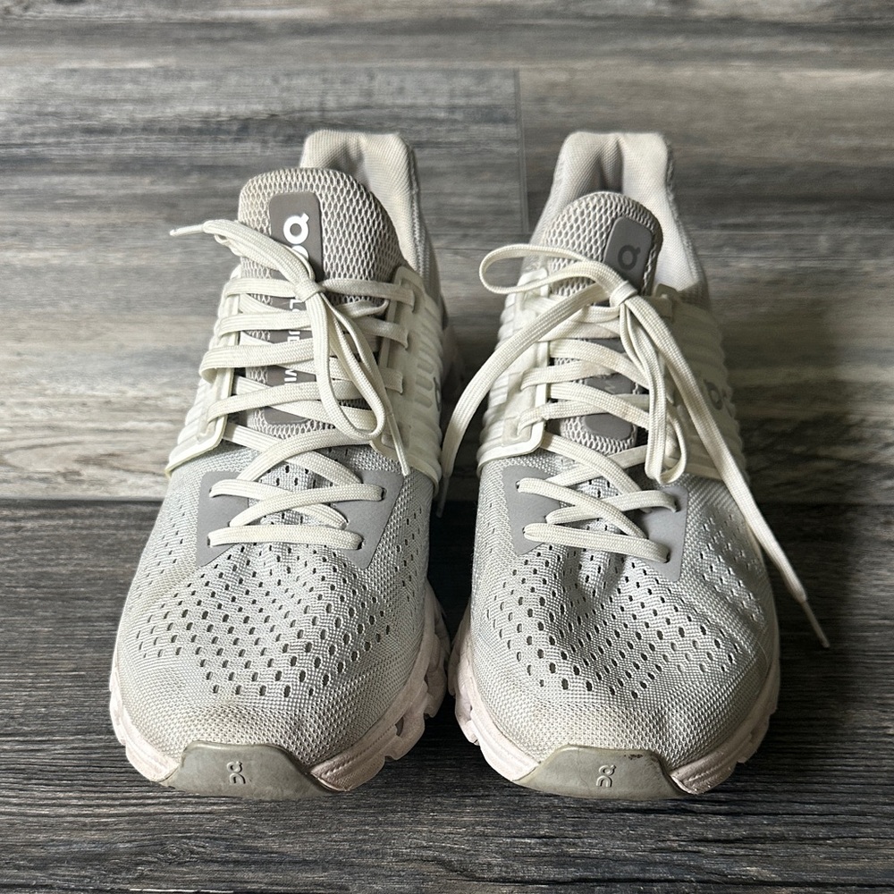 On Running Light Gray Mesh Sneakers